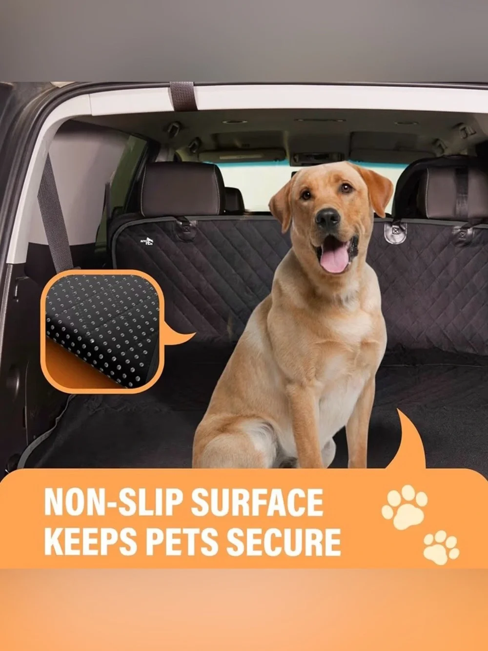 Active Pets Black Dog Car Hammock Backseat Cover - 53x56, Excellent Condition